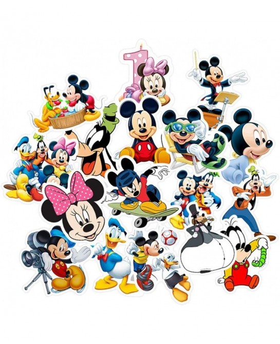 50pcs Vinyl Stickers Waterproof Disney Mickey Minnie Graffiti Decals for Water Bottles Cars Motorcycle Skateboard Portable Lu...