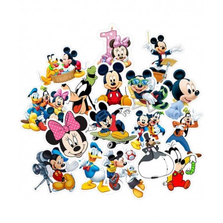 50pcs Vinyl Stickers Waterproof Disney Mickey Minnie Graffiti Decals for Water Bottles Cars Motorcycle Skateboard Portable Lu...