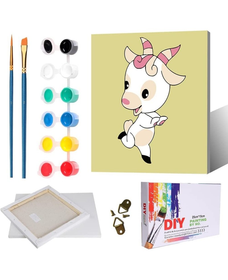 Paint by Numbers for Kids & Adults & Beginner DIY Canvas Painting Gift Kits 8x8 inch - Lamb (with Framed) $15.37 Kids' Drawin...