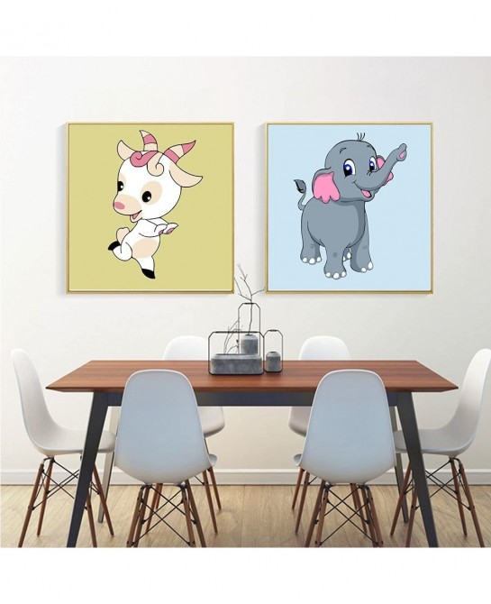 Paint by Numbers for Kids & Adults & Beginner DIY Canvas Painting Gift Kits 8x8 inch - Lamb (with Framed) $15.37 Kids' Drawin...