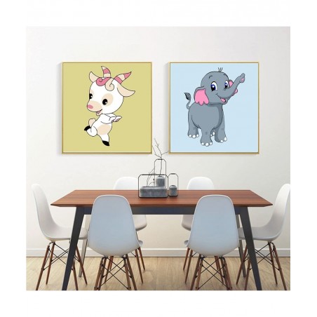 Paint by Numbers for Kids & Adults & Beginner DIY Canvas Painting Gift Kits 8x8 inch - Lamb (with Framed) $15.37 Kids' Drawin...