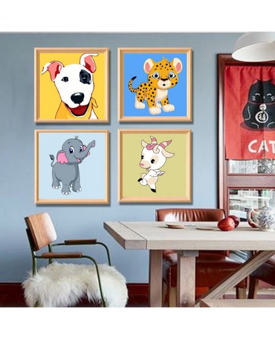 Paint by Numbers for Kids & Adults & Beginner DIY Canvas Painting Gift Kits 8x8 inch - Lamb (with Framed) $15.37 Kids' Drawin...