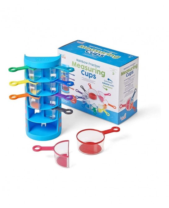 Rainbow Fraction Measuring Cups Fraction Manipulatives Kids Measuring Cups Baking Supplies For Kids Visual Measuring Cups Uni...