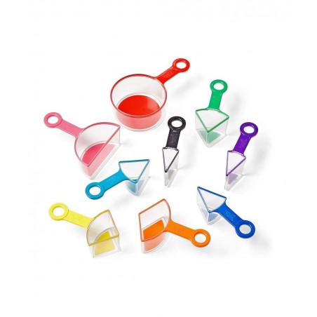 Rainbow Fraction Measuring Cups Fraction Manipulatives Kids Measuring Cups Baking Supplies For Kids Visual Measuring Cups Uni...
