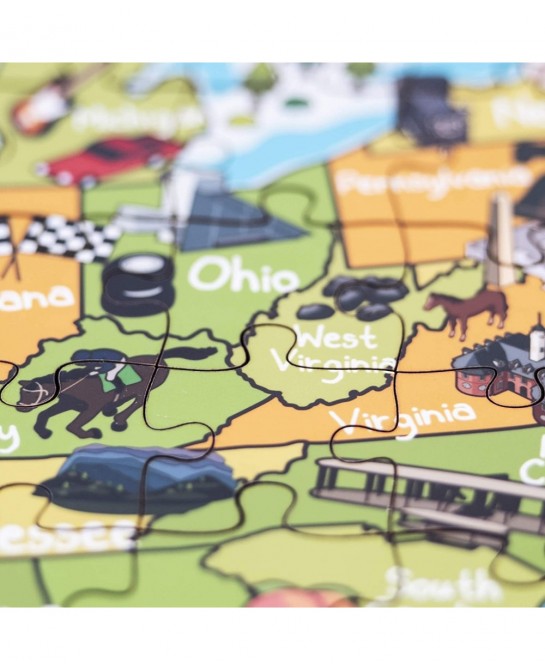 USA Map 152 Piece Jigsaw Puzzle 15x10 inches for Kids 6+ $45.33 Jigsaw Puzzles
