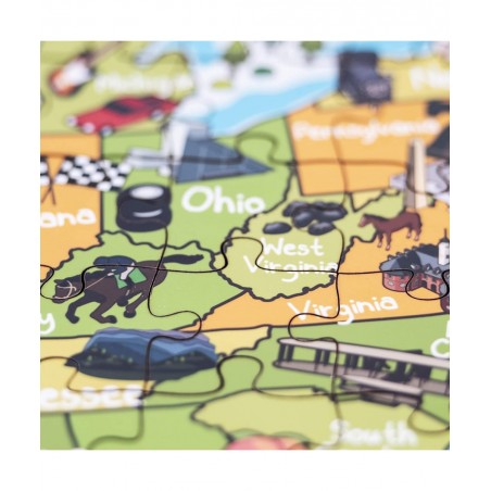 USA Map 152 Piece Jigsaw Puzzle 15x10 inches for Kids 6+ $45.33 Jigsaw Puzzles