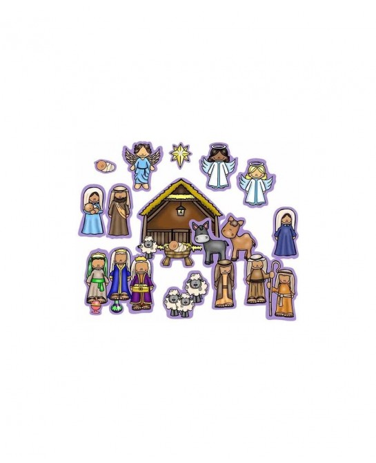 Nativity Birth of Baby Jesus Felt Figures Flannel Board Stories 25 Pieces Christmas Scene (Medium) $31.24 Magnetic & Felt Pla...