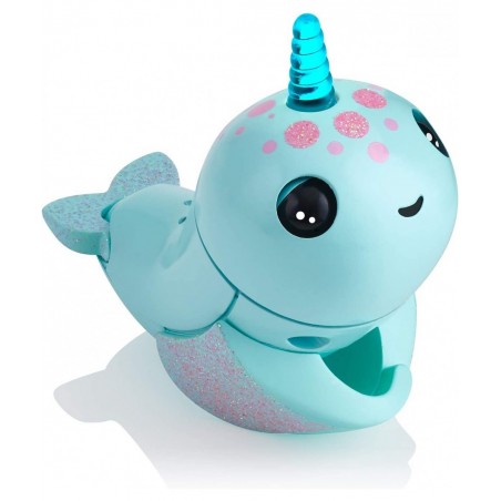 Fingerlings Light Up Narwhal - Nikki (Turquoise) - Friendly Interactive Toy $24.18 Finger Puppets