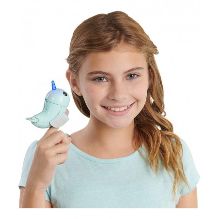 Fingerlings Light Up Narwhal - Nikki (Turquoise) - Friendly Interactive Toy $24.18 Finger Puppets