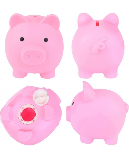 2Pcs Cute Piggy Bank Plastic Pig Money Bank Adults Piggy Bank Pig Money Box Coin Bank Plastic Saving Coin Box for Boys Girls ...