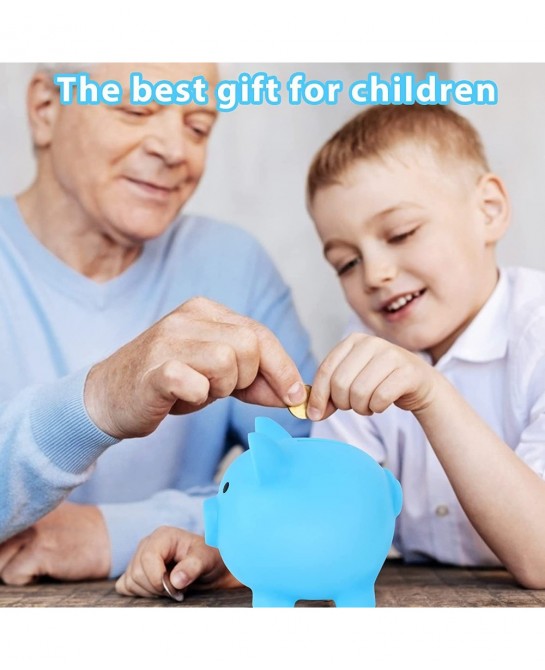 2Pcs Cute Piggy Bank Plastic Pig Money Bank Adults Piggy Bank Pig Money Box Coin Bank Plastic Saving Coin Box for Boys Girls ...