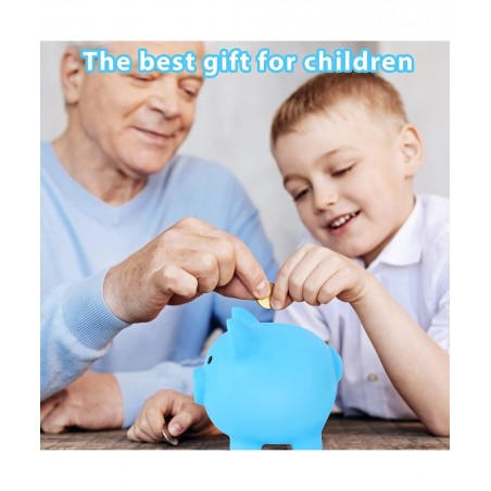 2Pcs Cute Piggy Bank Plastic Pig Money Bank Adults Piggy Bank Pig Money Box Coin Bank Plastic Saving Coin Box for Boys Girls ...