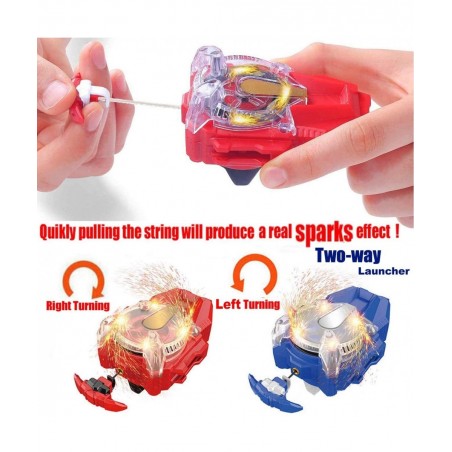 Sparking String Launcher Lr Grip Starter Set God Bey Battle Booster SuperKing B-173 Infinite Achilles Dm'1B Bey Burst Evoluti...