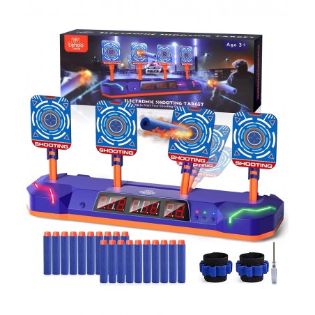 Shooting Targets for Nerf Guns Digital Electronic Scoring Target for Boys Auto Reset with 3 Modes Shooting Toys for 5 6 7 8 9...