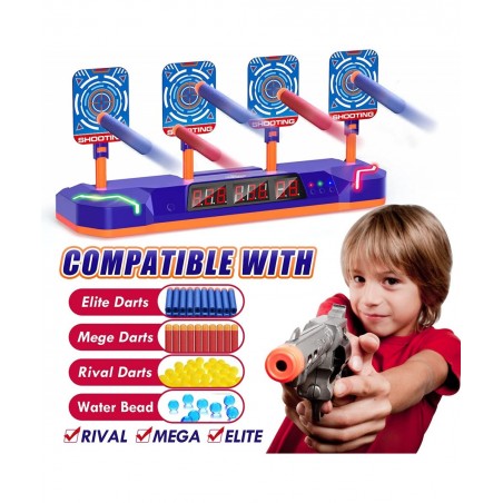 Shooting Targets for Nerf Guns Digital Electronic Scoring Target for Boys Auto Reset with 3 Modes Shooting Toys for 5 6 7 8 9...