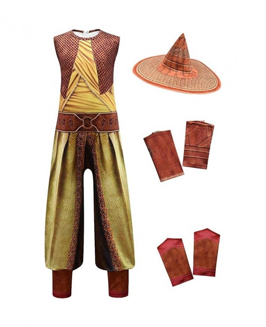 Girls Dragon Adventure Costume Warrior Outfits Halloween Fancy Party Dress Up Set $49.24 Kids' Costumes
