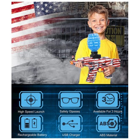 Electric Gel Ball Blaster - Splatter Ball Gun with 30000 Gel Balls - Outdoor Yard Shooting Game Toys for Boys Kids Adults Age...