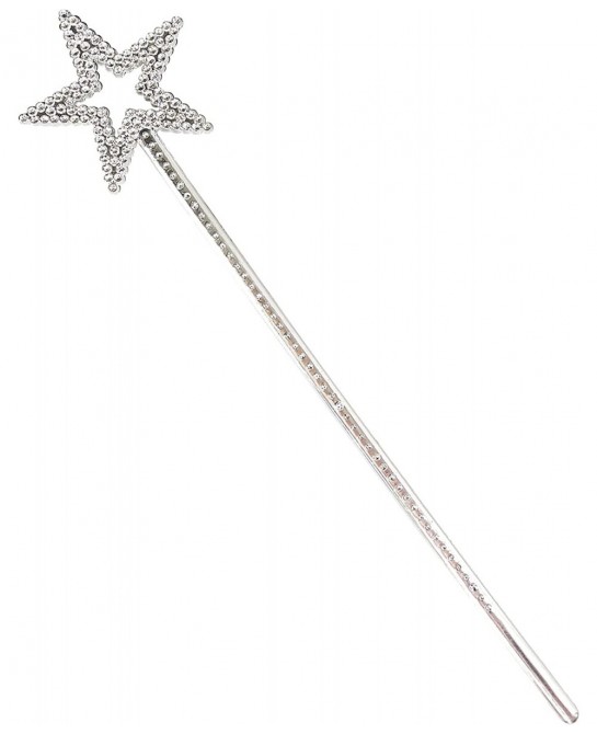 Silver 13 Inches Star Wand Elf baton Angel Star Magic Wand Silver Fairy Princess Plating Silver Stars Stick $13.18 Kids' Cost...