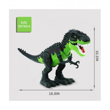 Dinosaur Toys Electronic Walking T-Rex with Glowing Eyes Simulated Flame Spray Water Mist Spray Realistic Roaring Sounds and ...