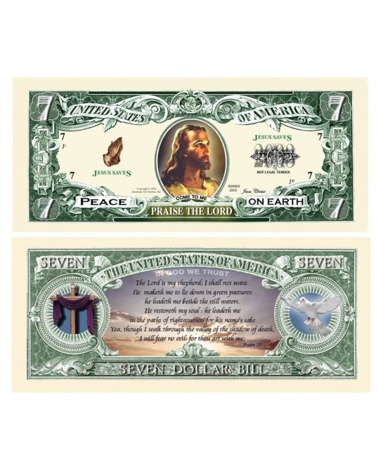Jesus Christ Praise The Lord Christian Novelty Bill in Protective Holder $13.98 Gags & Practical Joke Toys