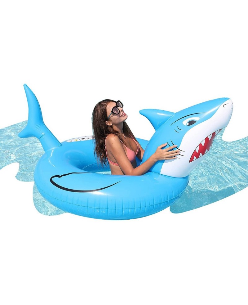 Inflatable Shark Giant Pool Float - 45 inches Tubes for Floating Indoor Outdoor Giant Swimming Pool Floaties for Kids & Adult...