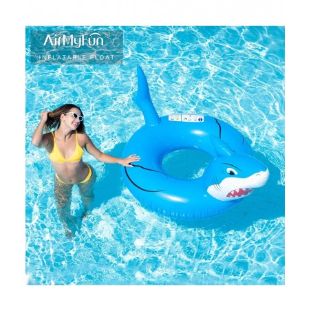 Inflatable Shark Giant Pool Float - 45 inches Tubes for Floating Indoor Outdoor Giant Swimming Pool Floaties for Kids & Adult...