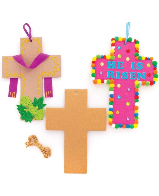 AT569 Cross Craft Blanks - Pack of 10 Ideal for Kids to Decorate Arts and Crafts Educational Toys Gifts Keepsakes $16.50 Kids...