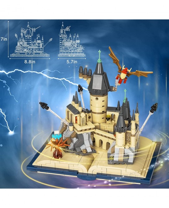 Harry Castle Building Toys STEM Projects for Kids 8-12 Castle Book Building Set Creative Collectible Toys Birthday Gifts for ...