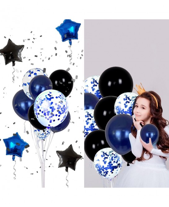 10th Birthday Decorations for Boys Girls - Navy Blue Birthday Decorations For Teenager Kids Party Supplies Including HAPPY BI...