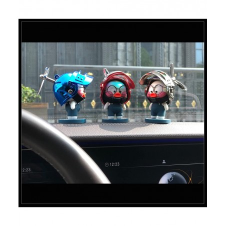 Car Dashboard Ornament Cute Rubber Duck Office Car Cab Ornaments Cool Spectacled Duck(Blue) $17.69 Gags & Practical Joke Toys