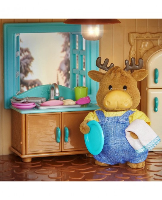Moose Family Set – Vanderhoof Moose with Storybook – 5pc Toy Set with Miniature Animal Figurines – Family Toys and Books for ...