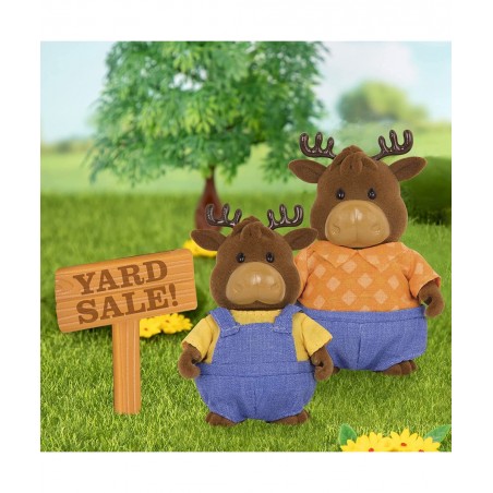 Moose Family Set – Vanderhoof Moose with Storybook – 5pc Toy Set with Miniature Animal Figurines – Family Toys and Books for ...