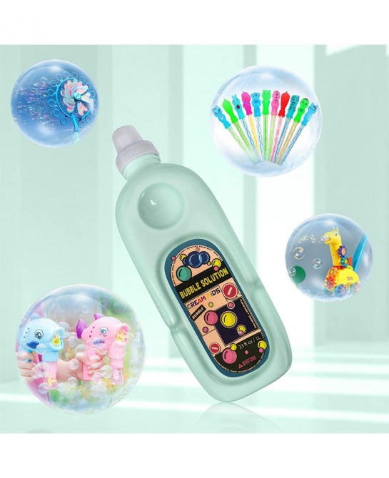33Oz/1L Non Toxic All Natural Bubble Concentrate with Bottle Mouth with Leak Proof and Splash Proof designfor Bubble Machine ...