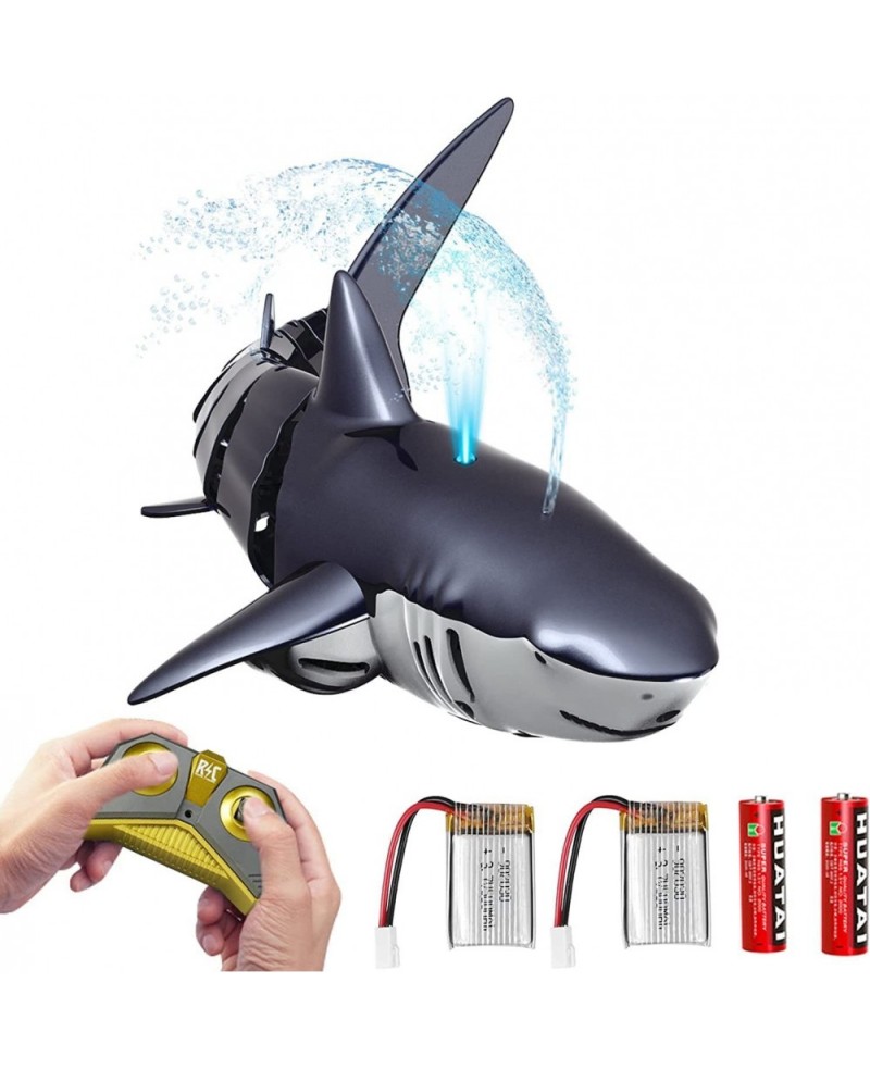 Remote Control Shark Pool Toys for Kids RC Shark Spray Water Toys for Swimming Pool Lake Bathtub Games Remote Control Boat fo...