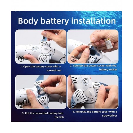 Remote Control Shark Pool Toys for Kids RC Shark Spray Water Toys for Swimming Pool Lake Bathtub Games Remote Control Boat fo...