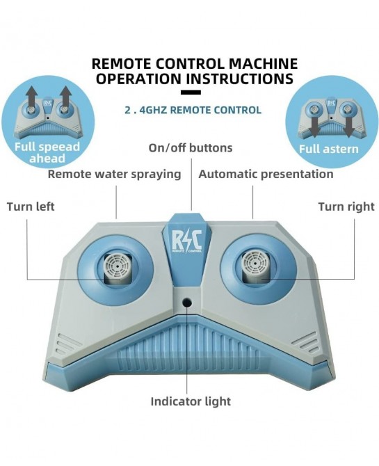 Remote Control Shark Pool Toys for Kids RC Shark Spray Water Toys for Swimming Pool Lake Bathtub Games Remote Control Boat fo...