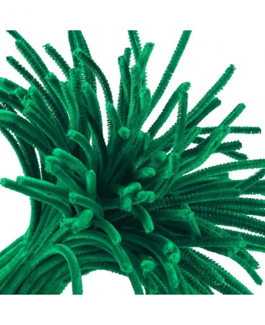 Pipe Cleaners Craft Supplies - 100pcs Dark Green Pipecleaners Craft Kids DIY Art Supplies Pipe Cleaner Chenille Stems Dark Gr...
