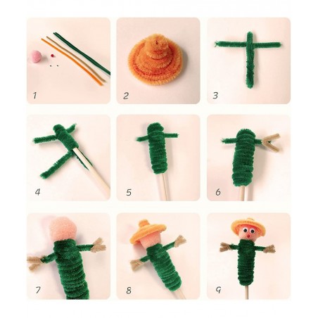 Pipe Cleaners Craft Supplies - 100pcs Dark Green Pipecleaners Craft Kids DIY Art Supplies Pipe Cleaner Chenille Stems Dark Gr...