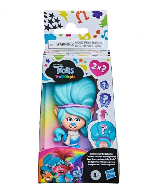 DreamWorks TrollsTopia Surprise Hair Holly Darlin' Collectible Toy Doll with 2 Hidden Surprise Critters for Kids 4 Years and ...
