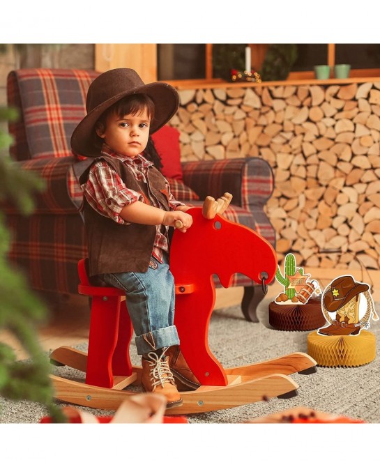 9 Pcs Wild West Cowboy Honeycomb Centerpieces Wild West Party Decoration Wild West Cowboy Table Centerpieces 3D Cowboy Table ...