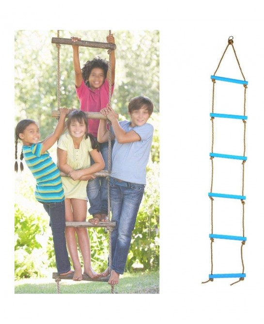 Kids Climbing Rope Ladder Plastic Six-section Children Kids Rope Climbing Ladder Toy Exercise Equipment for home children's c...