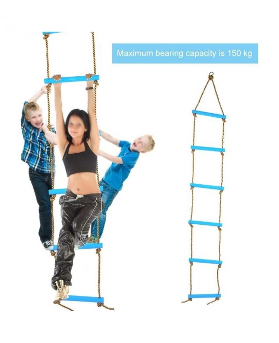 Kids Climbing Rope Ladder Plastic Six-section Children Kids Rope Climbing Ladder Toy Exercise Equipment for home children's c...