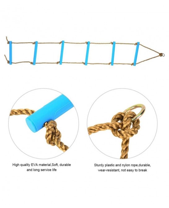 Kids Climbing Rope Ladder Plastic Six-section Children Kids Rope Climbing Ladder Toy Exercise Equipment for home children's c...