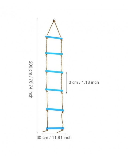 Kids Climbing Rope Ladder Plastic Six-section Children Kids Rope Climbing Ladder Toy Exercise Equipment for home children's c...