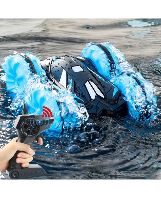 Amphibious Remote Control Car Toys for 5 6 7 8 9 10 Year Old Boys RC Boat for Kids 2.4 GHz Waterproof Stunt Car 4WD Vehicle A...