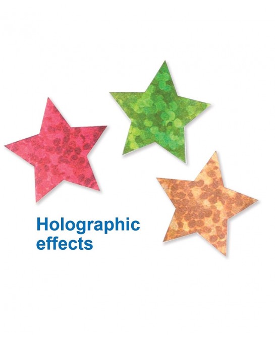 AT216 Mini Holographic Star Stickers - Pack of 400 Christmas Arts and Crafts Assorted $15.12 Kids' Stickers