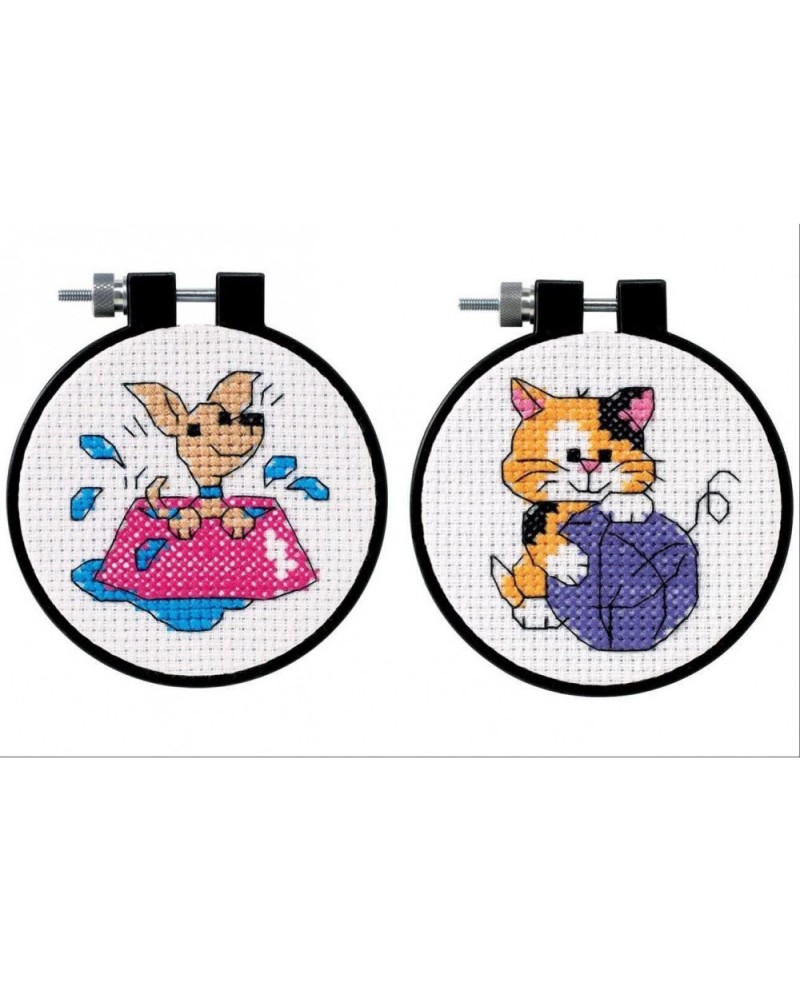 2 Item Learn-A-Craft Cross Stitch Kits Bundle: Puppy and Kitty $23.77 Craft Kits
