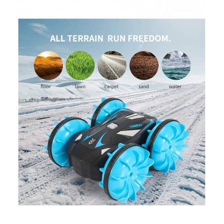 Amphibious Remote Control Car Toys for 5 6 7 8 9 10 Year Old Boys RC Boat for Kids 2.4 GHz Waterproof Stunt Car 4WD Vehicle A...