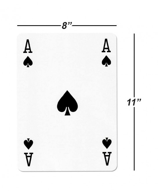 GSE 8" x 11" Super Jumbo Playing Cards Giant Playing Cards Extra Large Card Game Deck for Adults Kids & Seniors $35.70 Card G...
