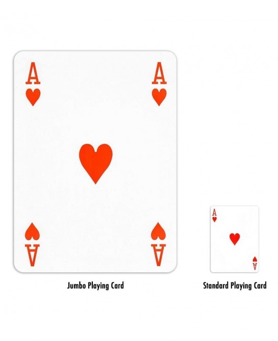 GSE 8" x 11" Super Jumbo Playing Cards Giant Playing Cards Extra Large Card Game Deck for Adults Kids & Seniors $35.70 Card G...